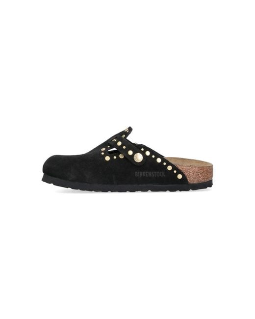 Birkenstock Black Mules "Boston Rivets"