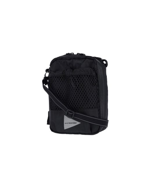 And Wander Black 'Ecopack' Crossbody Pouch Bag for men