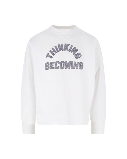 Sacai White Graphic Print Sweatshirt