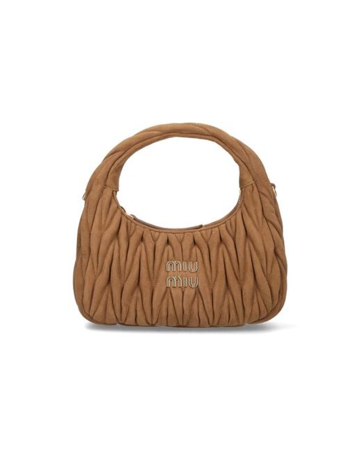 Miu Miu Brown 'Wander' Hobo Bag