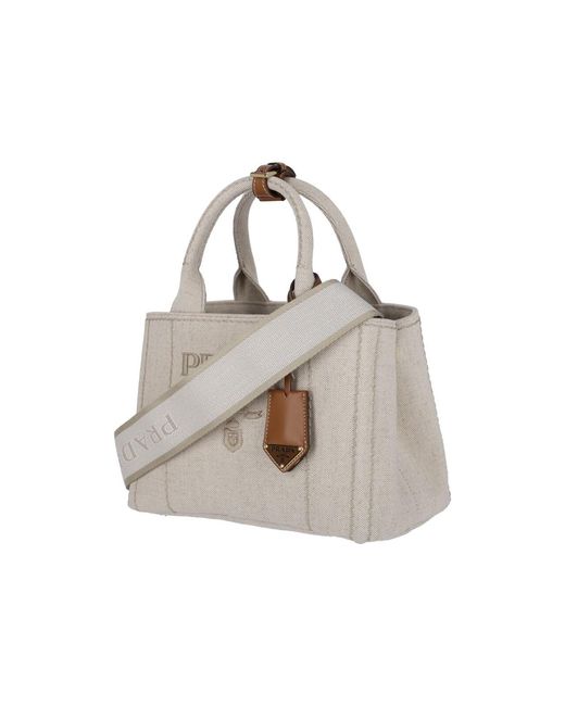 Borsa Piccola "Jardinière" di Prada in White