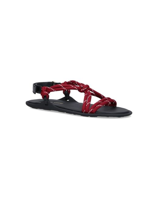 Miu Miu Red 'Rivière' Sandals