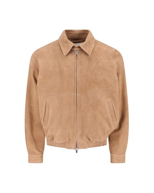 TONYWACK Natural Suede Bomber Jacket for men