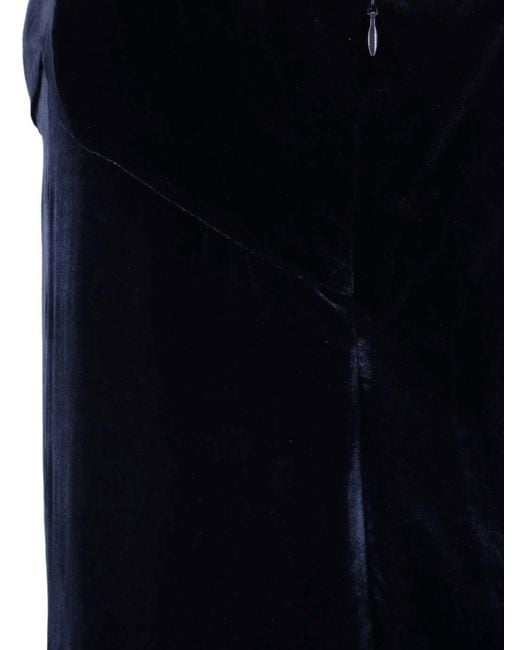 Aspesi Black Velvet Midi Dress