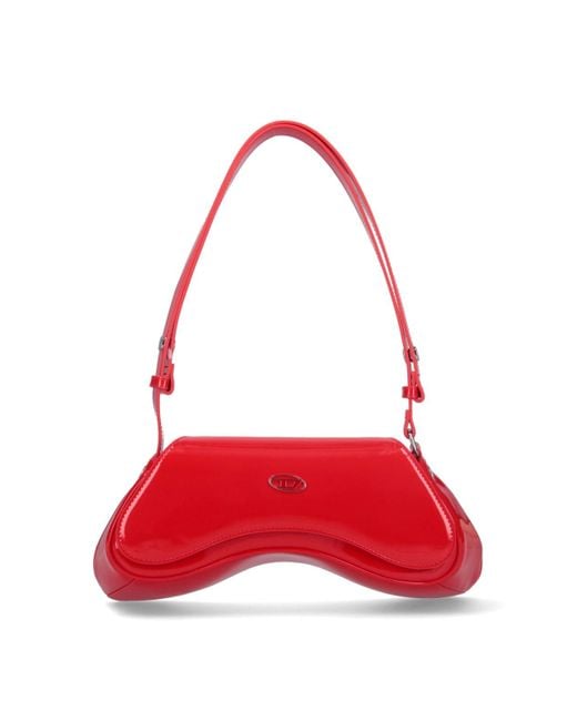 DIESEL Red Play-glossy Crossbody Bag