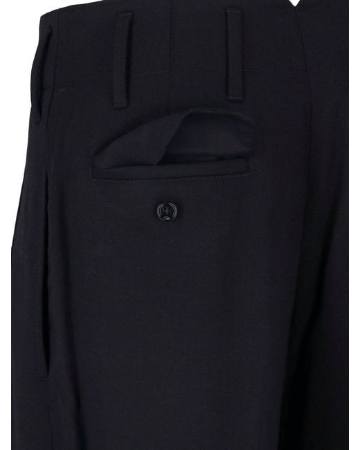 AMI Blue Tailored Wool Trousers