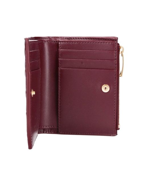 Bottega Veneta Purple Lambskin Card Holder
