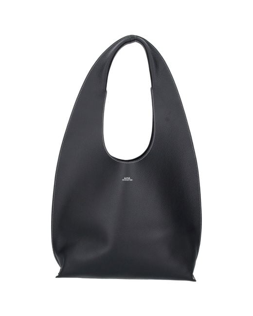 A.P.C. Black Shoulder Bag "Neige Clou"