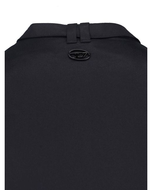 DIESEL Black Lyocell Cut-Out Shirt