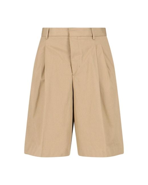 AMI Natural Cotton Bermuda Shorts for men