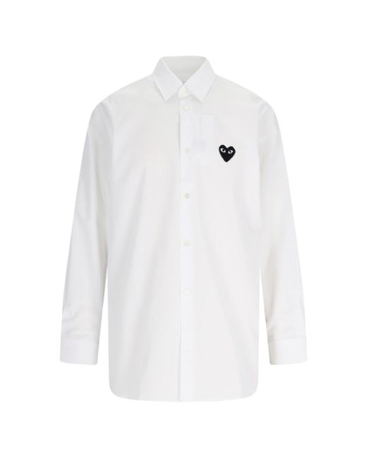 COMME DES GARÇONS PLAY White Logo Shirt for men