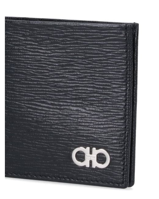 Ferragamo Black Calf Leather Wallet for men