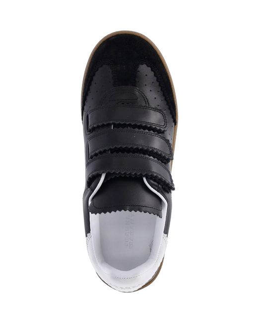 Isabel Marant Blue Beth Leather Suede Sneakers