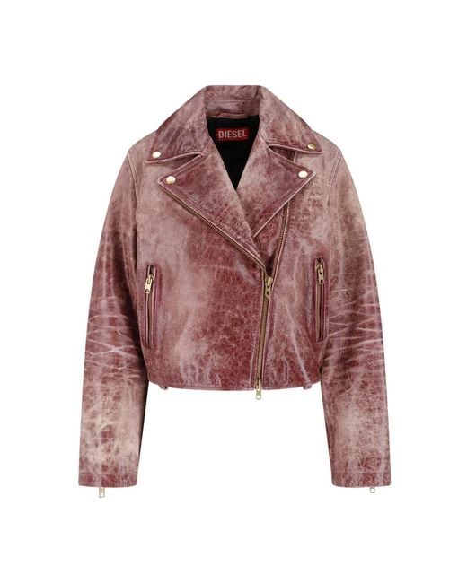 DIESEL Red Biker Jacket