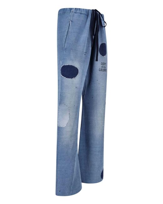 GALLERY DEPT. Blue Sweatpants Logo for men