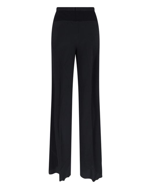 Rick Owens Blue Silk Blend Pants