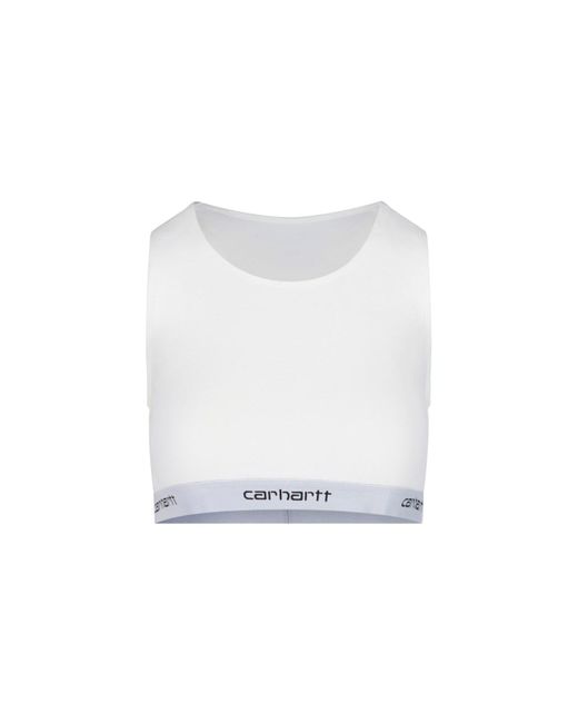 Carhartt White 'Script Racer' Sports Top