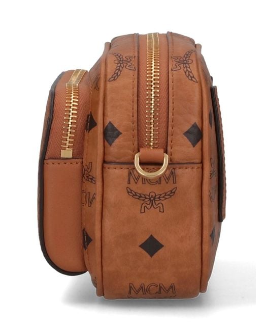 MCM Brown Mini Crossbody Bag With Cowhide Trim For for men