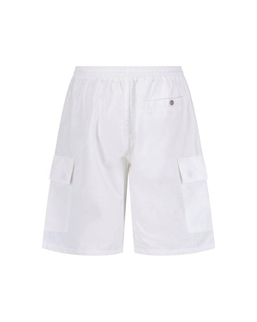 Autry White Cargo Jogger Shorts for men