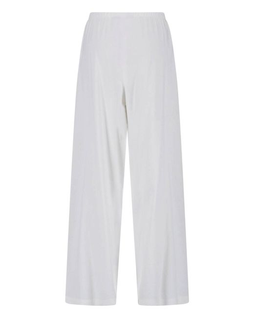 Max Mara White Wide Leg Pants "Destino"
