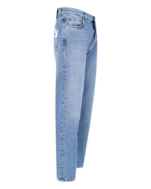Off-White c/o Virgil Abloh Blue Half-Arrow Straight Jeans for men