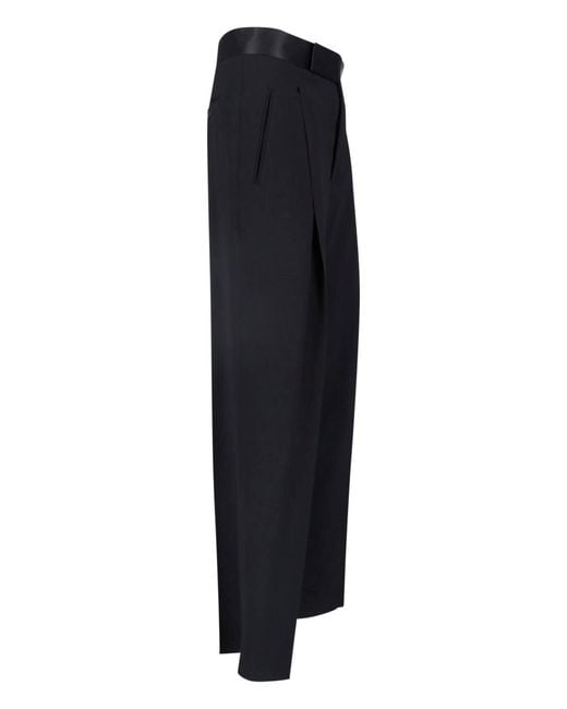 Giorgio Armani Blue Tailored Virgin Wool Trousers for men