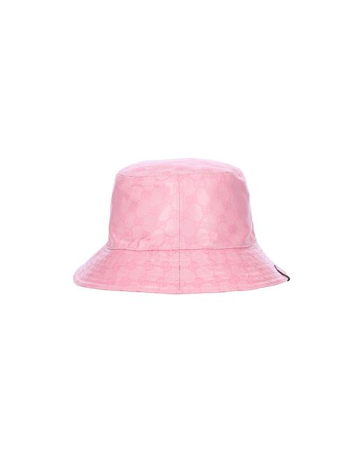 Gucci: Beige & Pink Jumbo GG Bucket Hat