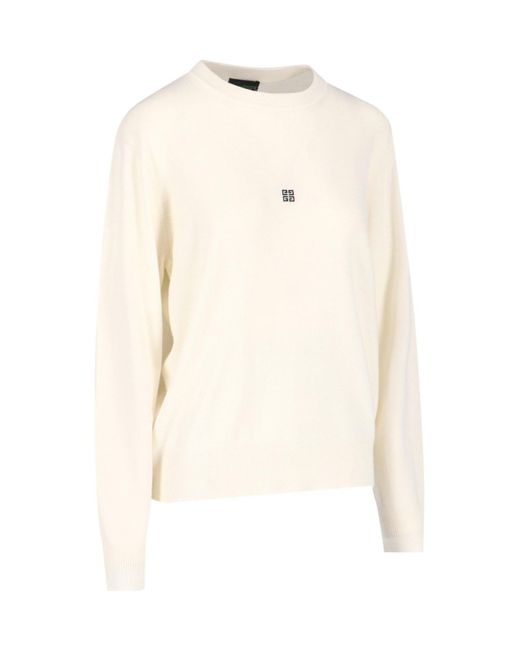 Givenchy White Logo Sweater At The Back