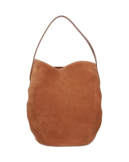 Liffner Brown Large Bucket Bag "Belted Bag"