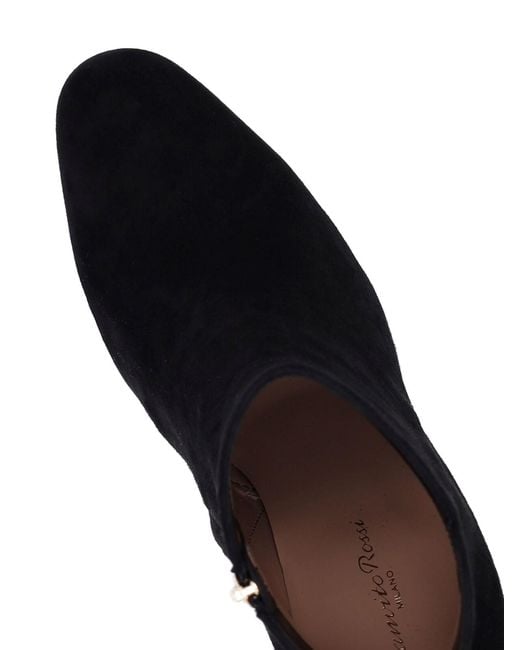 Gianvito Rossi Black Premium Goat Suede Ankle Boots