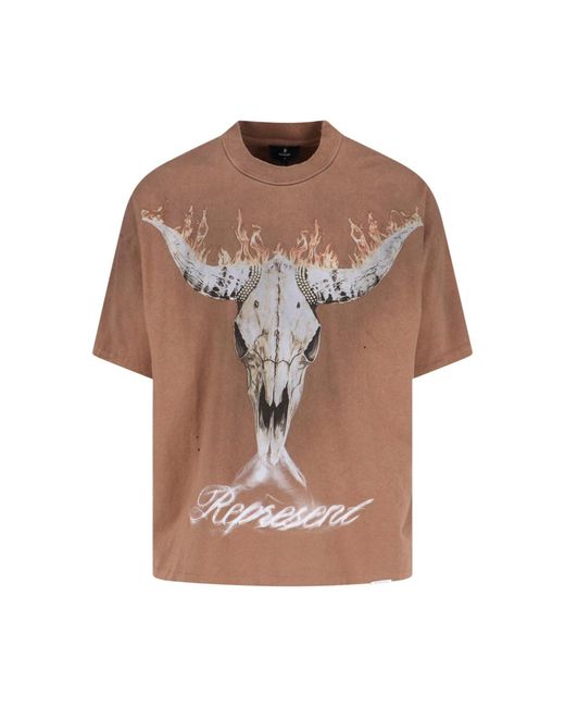 Represent Brown T-Shirts And Polos Cotton for men