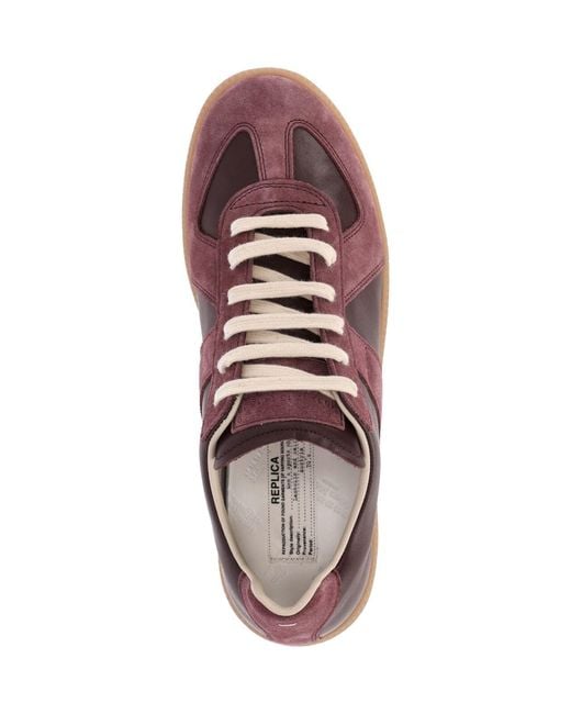 Maison Margiela Brown Leather High-Top Sneakers for men