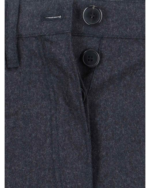 Prada Blue Wool Flannel Pants