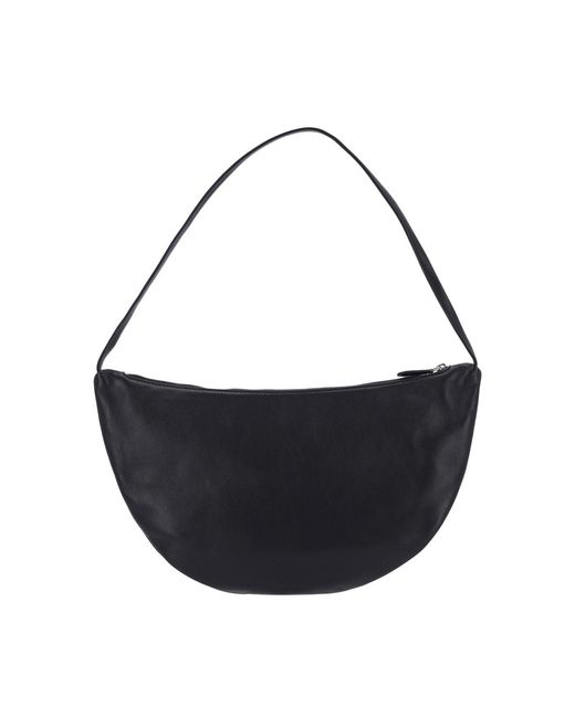 The Row Black 'Izzy Small' Shoulder Bag With Top Zip Closure
