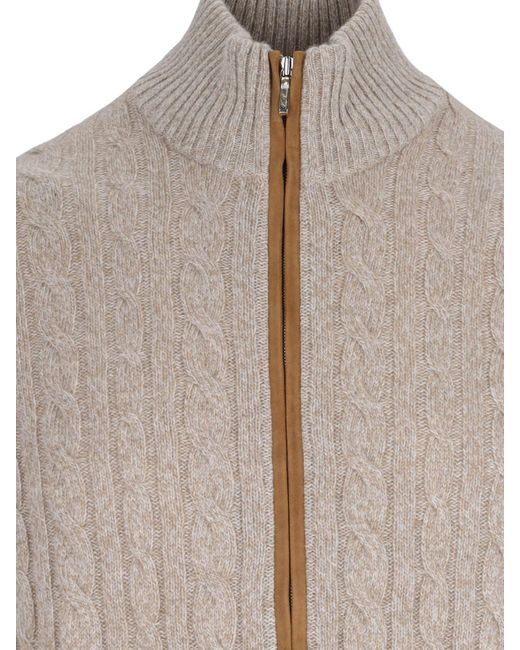 Loro Piana Natural Zip Sweater for men