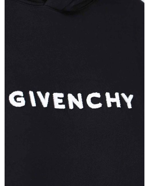 Felpa Cappuccio Logo Teddy di Givenchy in Black