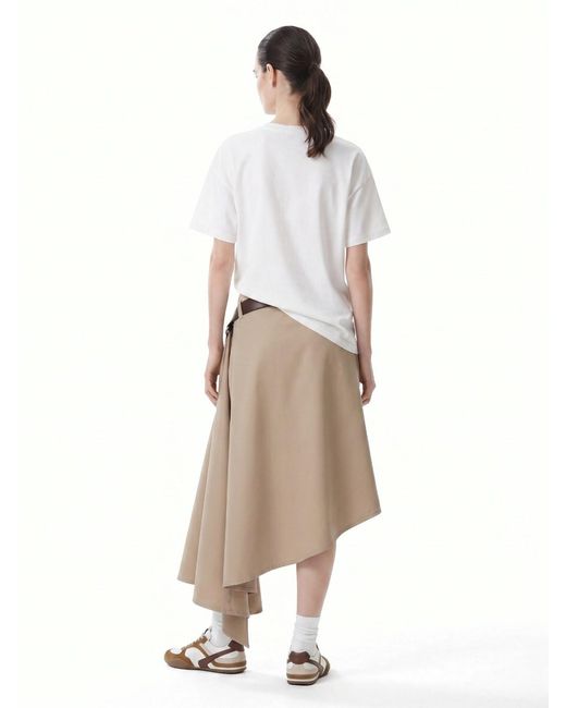 Loewe White Asymmetrical Logo T-Shirt