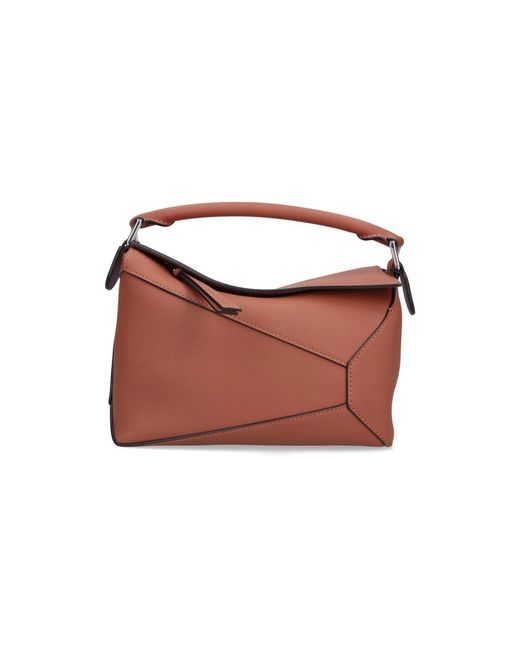 Loewe Brown Small Handbag "Puzzle Edge"