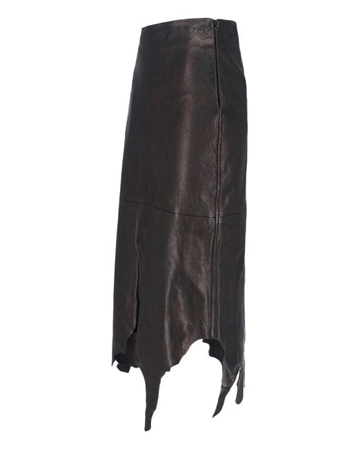 DIESEL Gray Skirts Sheep Leather