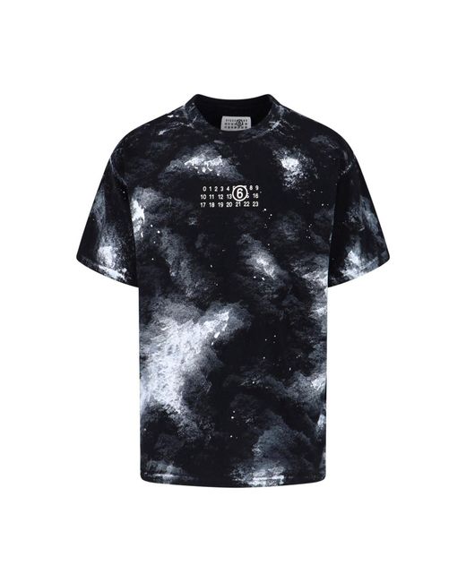 MM6 by Maison Margiela Black T-Shirt "Numeric" for men