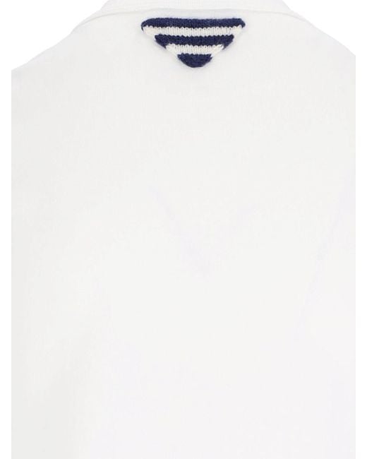 Prada White 100% Cotton T-Shirt