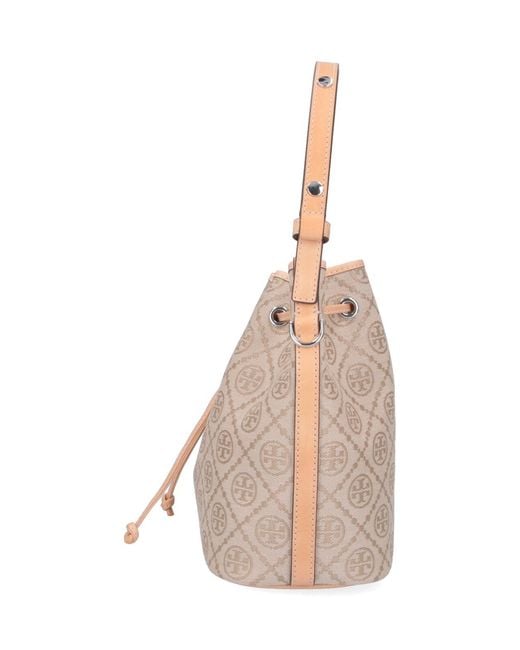 Borsa Secchiello "T-Monogram" di Tory Burch in Pink