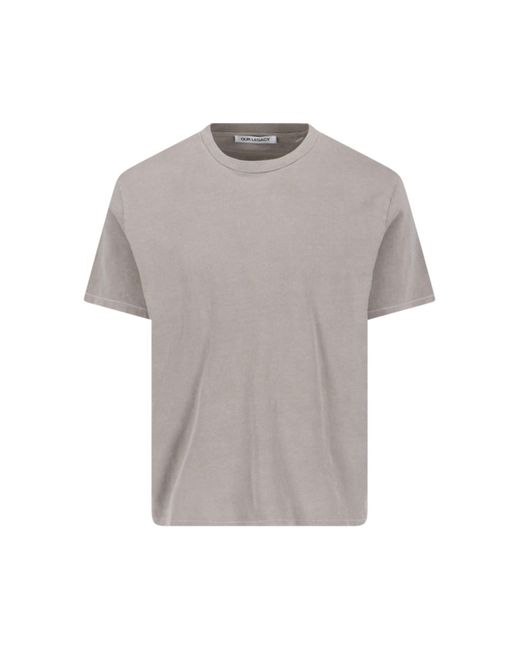 Our Legacy Gray Basic T-shirt for men