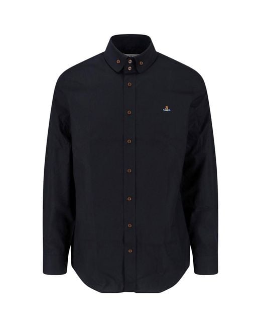 Vivienne Westwood Blue Two Button Krall Cotton Shirt for men