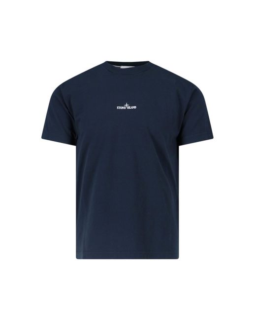 Stone Island Blue 'institutional One' T-shirt for men