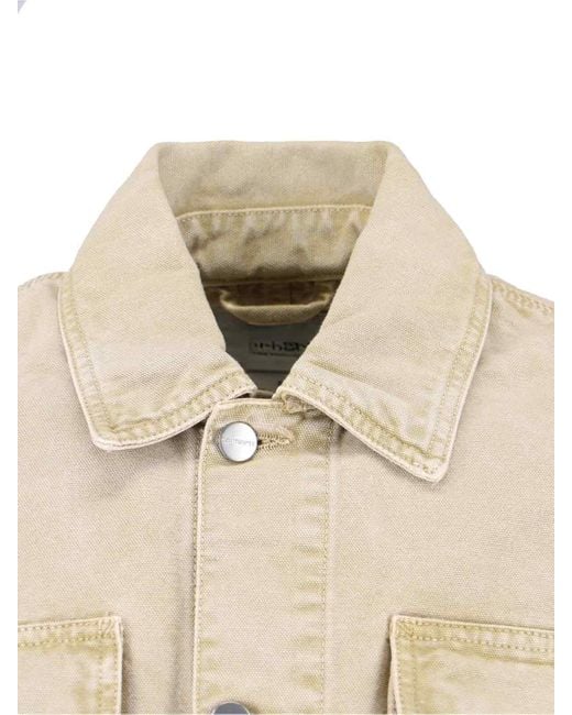 Carhartt Natural 12 Oz Canvas Jacket With Classic Collar for men
