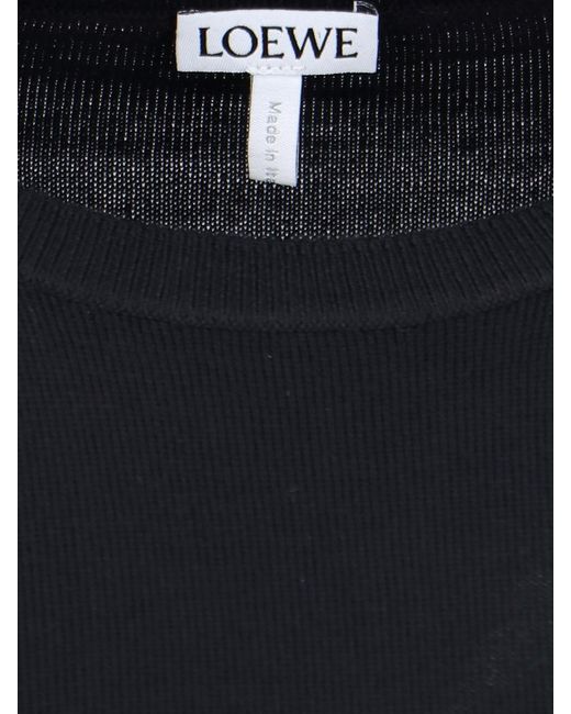 Loewe Black Logo Detail Crewneck Sweater