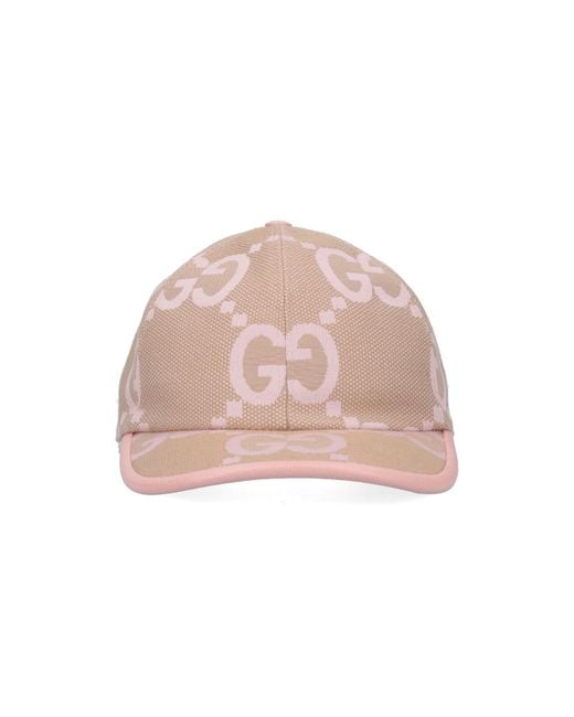 Gucci Pink 'jumbo Gg' Baseball Cap