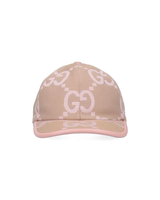 Gucci 'jumbo Gg' Baseball Cap in Pink Lyst