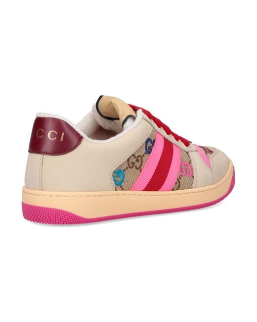 Sneaker Screener Gg di Gucci in Pink